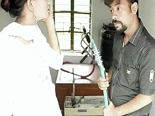 Hot Indian college girl gets fingered and fucked by teacher