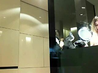 Dea Squirts in Berlin Shower While Flashing Feet and Using Dildo.