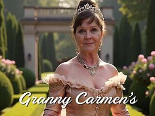 Amateur granny's deepthroat skills are amazing