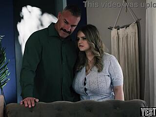 Tiny Teen 18+ Masturbates Before Threesome with Stepmom