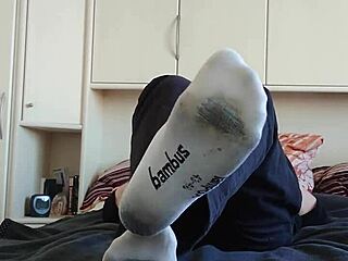 European homemade feet fetish video with a chubby amateur wife