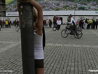 blond got gang banged outdoor in public, oops, didnt mean to scream so loud