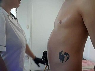 Beautiful Latina with huge cans gets laser hair removal with a happy ending