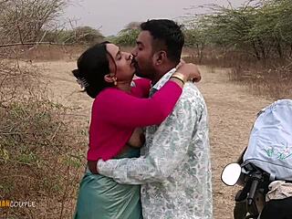 Sensual housewife enjoys outdoor sex with her stepson