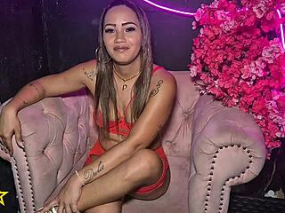 Latina wife unleashed at prime party with cuckold watching in humiliation