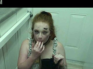 Enthusiastic Degradation Slut Siren Eats Cum from Boot in BDSM Scene