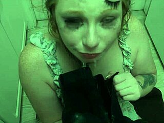 Enthusiastic Degradation Slut Siren Eats Cum from Boot in BDSM Scene