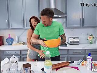 Neighbor Gets Hot Pie Served In Kitchen