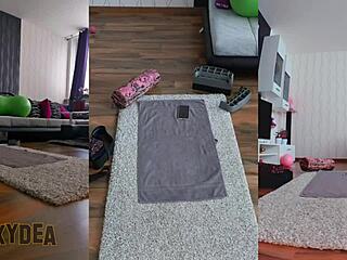 See amateur goddesses in a hardcore naked workout session