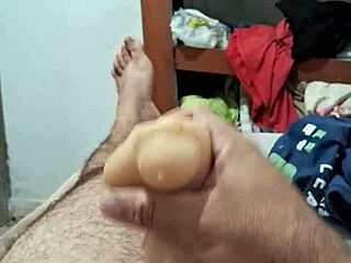 Exhibitionist flashes and reaches orgasm in public display