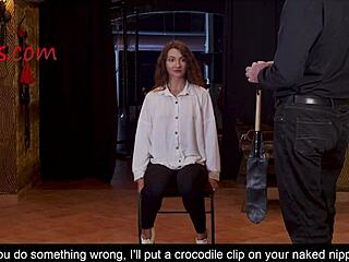 Pornstar endures harsh whipping and humiliation in first kinky scene. Brunette slave learns her place fast.