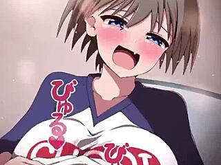 uzaki chan gives a fast titty tease