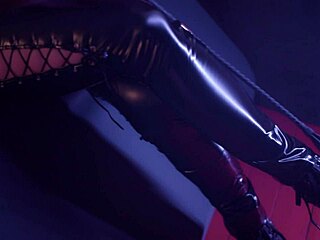 Horny woman uses a strap-one for pegging and to get cum on her face