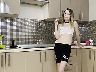 The lucky guy fucked stepsisters hard in the kitchen