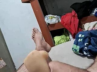 Exhibitionist flashes and reaches orgasm in public display