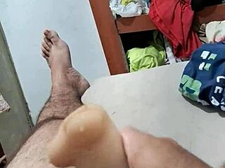 Exhibitionist flashes and reaches orgasm in public display