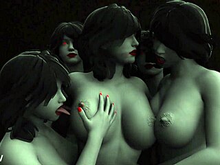 Damn, Demon Futa and Friends Go Wild in Bath Action!