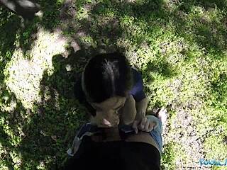 Public Agent - Sexy Ass Rides Huge Cock in Open Space, Wow!