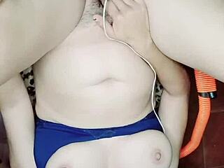 Massive toy feels so deep with creamy squirts everywhere