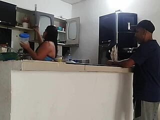 My pervert neighbor comes for sugar, gets intimate