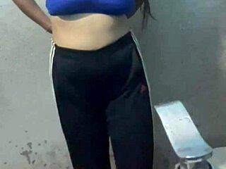 Student Goes Wild in Hotel Bathroom Action