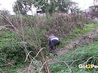 This pretty Czech girl peeing in nature is such a voyeur's dream