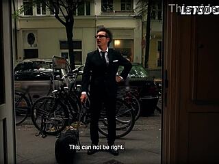 Pervert businessman pounds young hostel roommate Barbara Bieber's pussy!