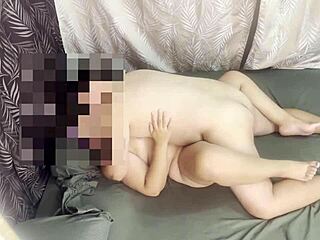 Fucking my fat friend from work with legs spread