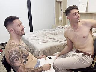 Clarii Quinn has a four woman and two man gang bang with anal dp