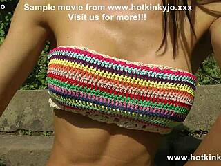 Hotkinkyjo Fists Her Ass Publicly at Castle Stairs