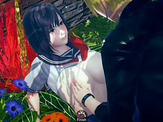 AI girl with big tits gives explosive blowjob in 3D!