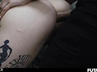 Tattooed Sluts Go Wild as One Grows a Dick