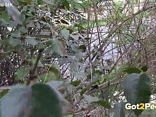 This pretty Czech girl peeing in nature is such a voyeur's dream