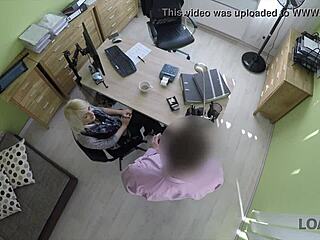 Blonde Miss Gets Sissy Banged Hard for Loan