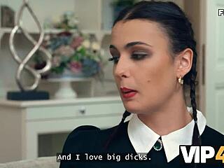 Vip4k Lispy Wednesday Sucks Daddy's Cock Hard