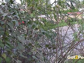 This pretty Czech girl peeing in nature is such a voyeur's dream