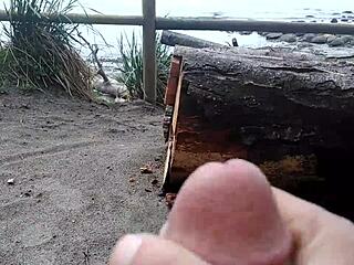 I's playing on the beach