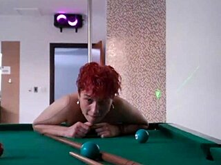The guy fucked pink-haired slut on the pool table in a pub