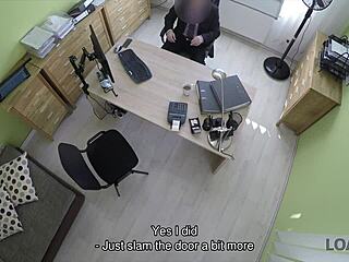 Blonde Miss Gets Sissy Banged Hard for Loan