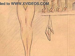 vintage erotic clip with wild hairy action