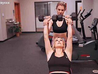 Girls Kiss And Lick Pussy In Gym Workout