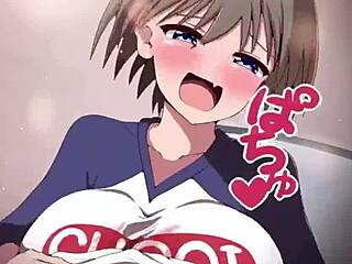 uzaki chan gives a fast titty tease