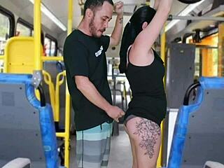 Ass worshiping, intense action on the bus!
