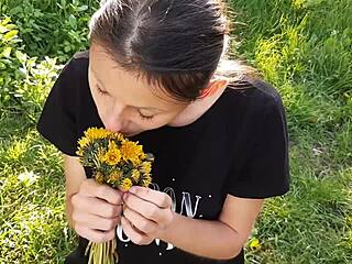 I gave my neighbor flowers and she thanked me with passionate cunnilingus.