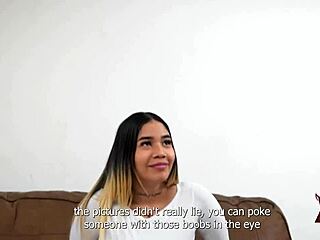 venezolana tetona shows everything in casting interview!