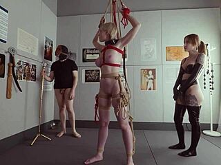 Submissive pawn rhyder plays daring bondage game