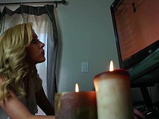 Blonde Lesbo Milf Devours Cute Latina's Trimmed Pussy with Passion