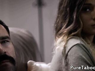 Beautiful Glam Babe Seduces Stepdad for Taboo Doggystyle Cumshot