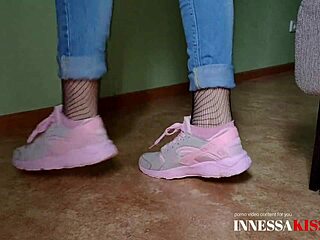 Housewife Shows Her Cute Heels To The Camera