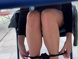 risky public flashing and sex with 18yo teen model pov